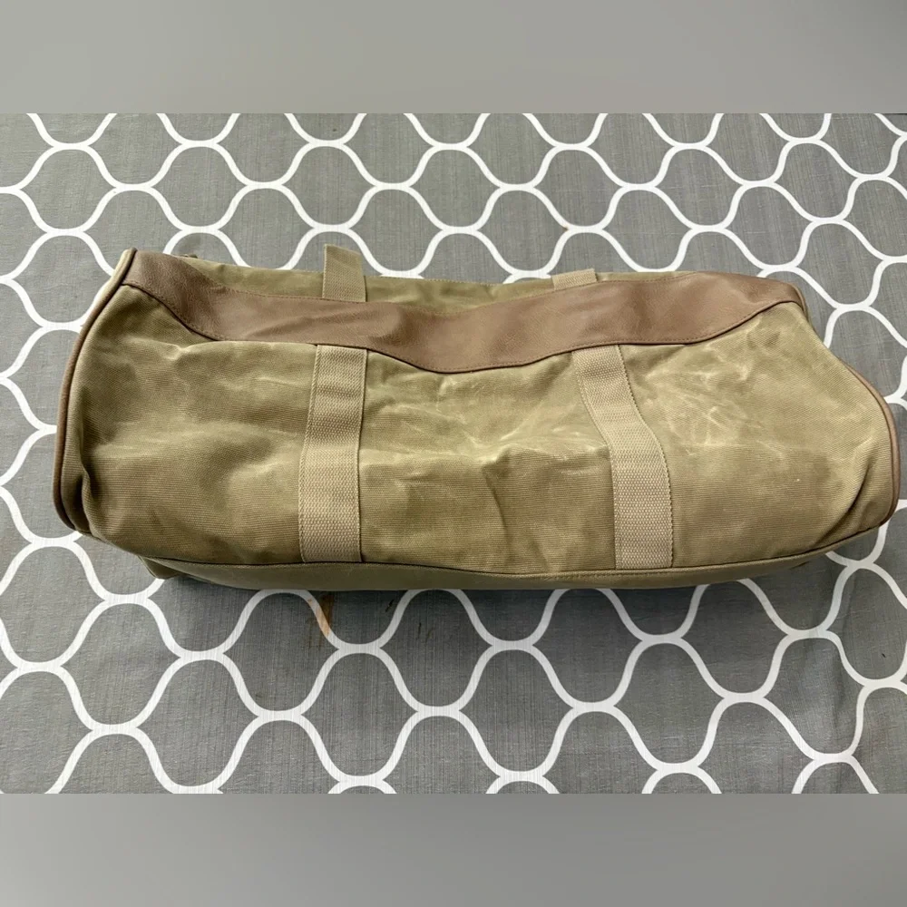 HEARTH & HAND with Magnolia Waxed Canvas Tan Duffel Travel Bag NWT